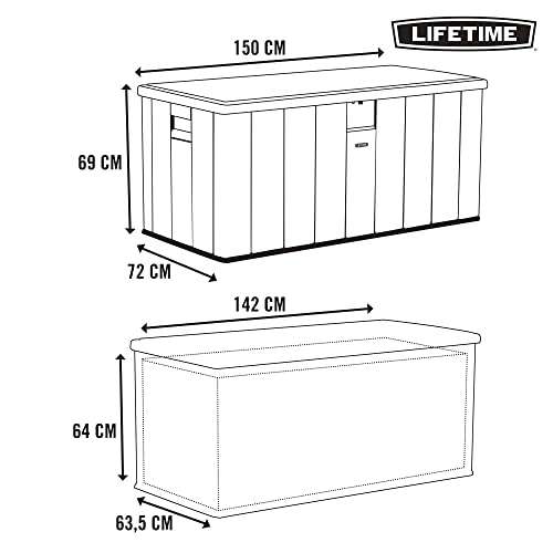 Lifetime outdoor garden storage box - £131.97 @ Amazon