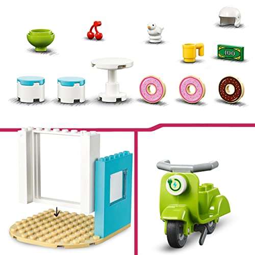 LEGO 41723 Friends Doughnut Shop Cafe Playset, Liann and Leo Mini-Dolls and Toy Scooter £7 @ Amazon