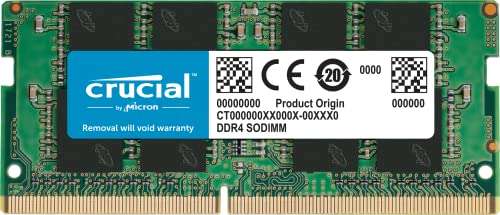Crucial RAM 16GB DDR4 3200MHz CL22 (or 2933MHz or 2666MHz) Laptop Memory CT16G4SFRA32A - £34.00 @ Amazon