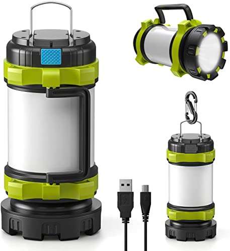 GEARLITE Rechargeable LED Torch, Multi-Function Camping Light with 3000mAh Power Bank - £13.99 with voucher sold by Gearlite @ Amazon