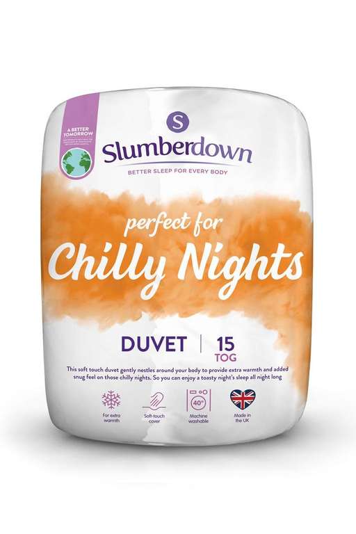Slumberdown winter duvet 15.0 Tog Single £21.00 @ Debenhams / Sold & delivered by John Cotton Group