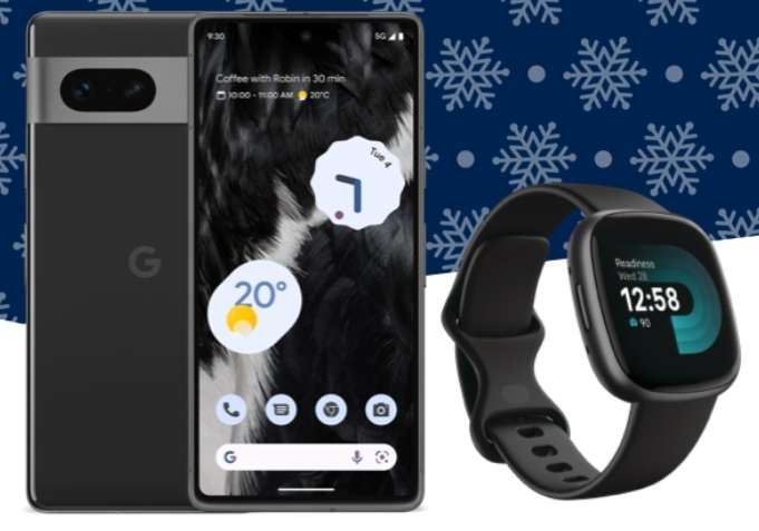Google Pixel 7 128GB Smartphone 5G + Fitbit Versa 4 Smart Watch - £519 (+£10 Goodybag For New Customers) / 256GB £619 @ Giffgaff