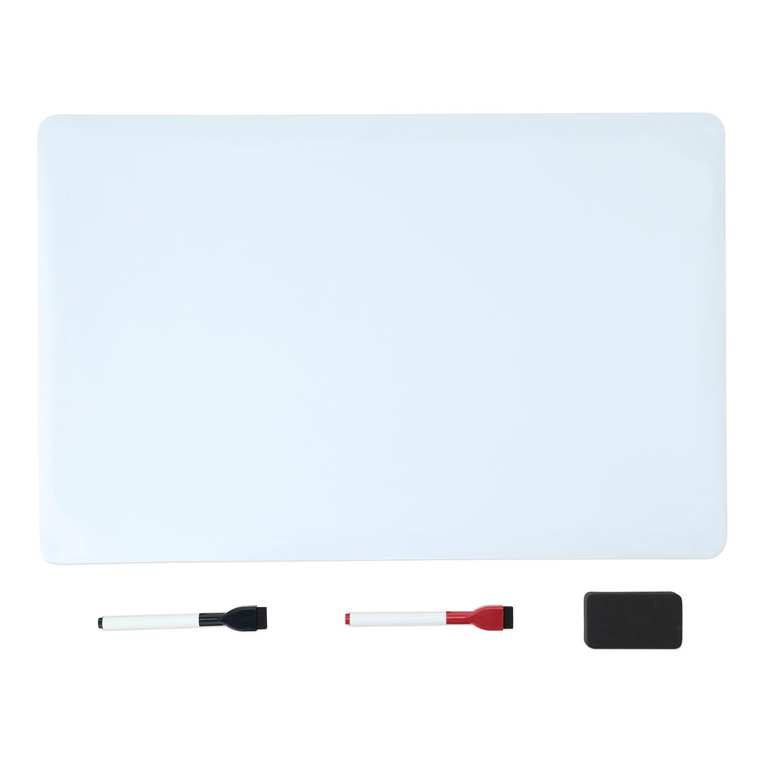 Amazon Basics Magnetic Large Whiteboard for Fridge, Dry Erase, with 2 Markers and 1 Eraser