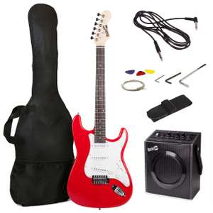 RockJam Full Size Electric Guitar Kit with 10-Watt Guitar Amp - Red (Amazon warehouse - Very Good)