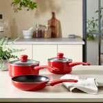 Set of 3 Pans, Aluminium Non-stick Cookware 4 Colours £12.50 with Free Click and collect From Dunelm