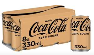 Vanilla Coca-Cola zero sugar or Cherry Coke zero sugar, 8 pack - instore (Somerford)