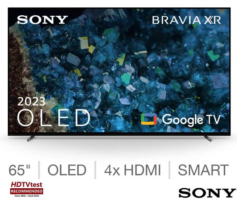 Sony XR65A80LU 65 Inch OLED 4K Ultra HD Smart Google TV (membership required)