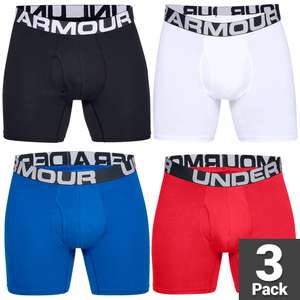 Under Armour Boxerjock Men's Charged Cotton 6" Boxer Shorts All Colours, 3-Pack - £17.95 delivered @ hotgolfuk / eBay