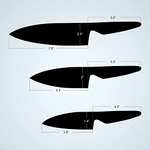 Jean-Patrique Chopaholic Oriental 3 Piece Chef Knife Set - Razor Sharp Single Forged Kitchen Knives Set £21.99 @ Amazon