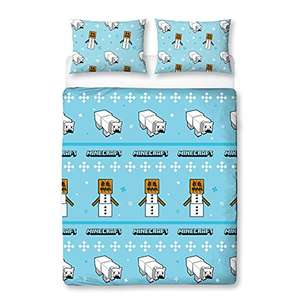 Minecraft Polar Bear Double Duvet Cover Bedding Set Reversible 2 Sided Design, Blue (Double) £8 @ Dispatches from Amazon Sold by Kidco