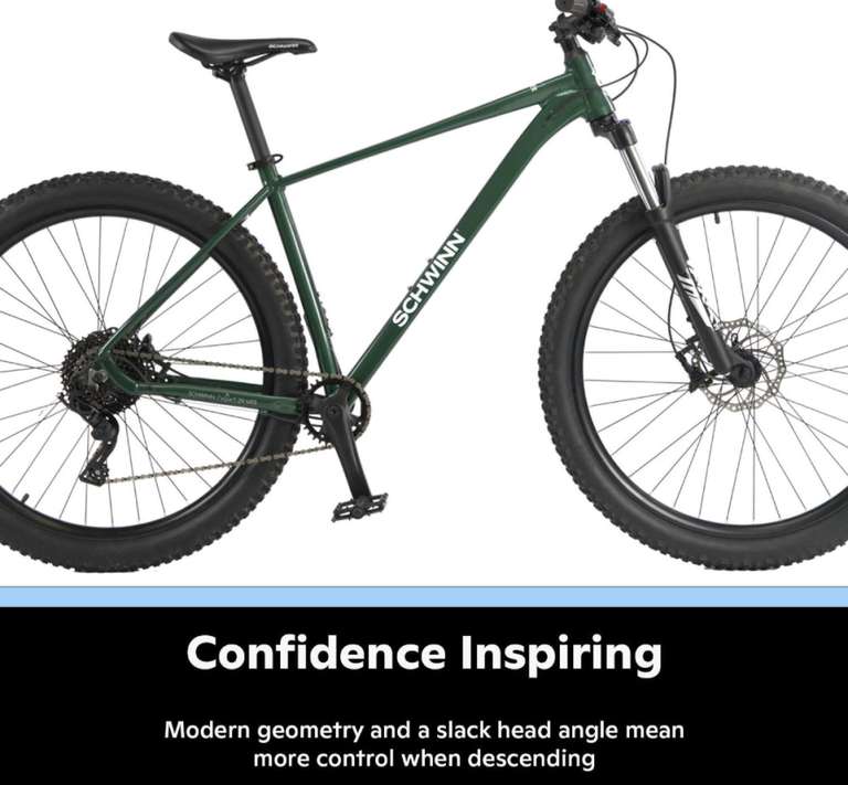 Schwinn Breaker MTB Hardtail Mens, Hydraulic disc brakes, 10-speed, 29" | M & S sizes (with code) - sold by Pacific-Cycle (UK Mainland)
