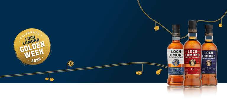 Loch Lomond Golden Week | 20% OFF & FREE Express Next Day Delivery | THE ORIGINAL Triple Oak Single Malt Whisky £22.40 & More