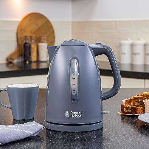 Russell Hobbs Textures Electric Kettle with Rapid Boil 3000W 1.7L grey £16.80 with voucher @ Amazon
