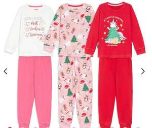 Younger Girls 3 Pack Christmas Pyjama