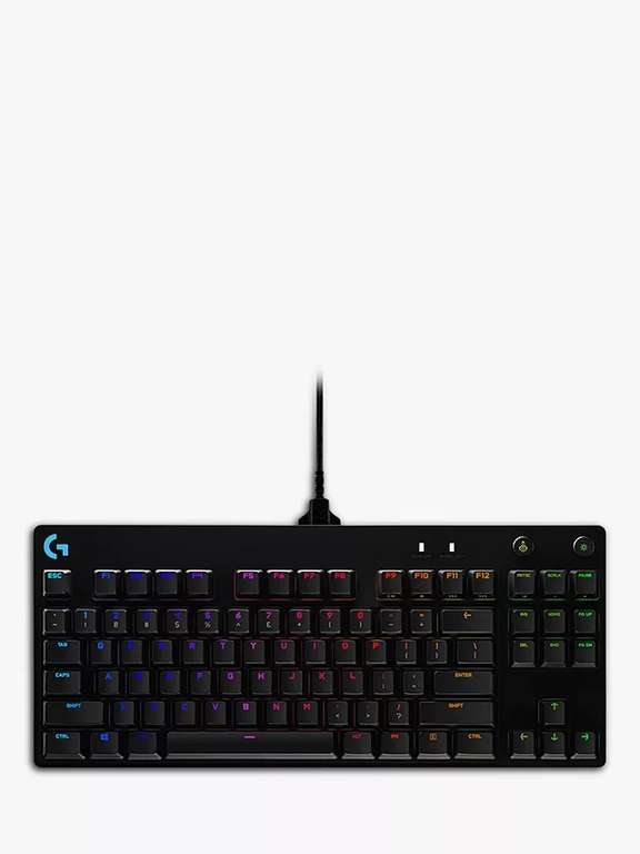 Logitech G PRO Mechanical RGB Gaming Keyboard Black £63.99 With Promo Code Selected My JL Members + Free Collection @ John Lewis & Partners