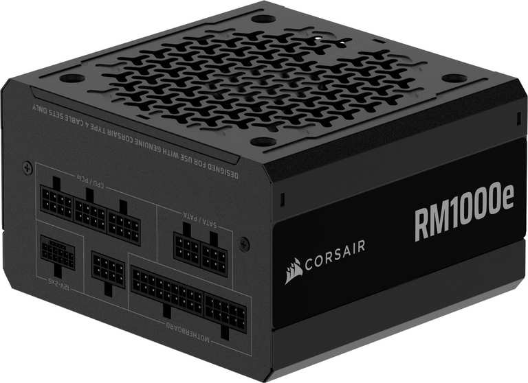 CORSAIR RM1000e (2025) Fully Modular 80+Gold ATX 3.1 & PCIe 5.1 Compliant PSU Black