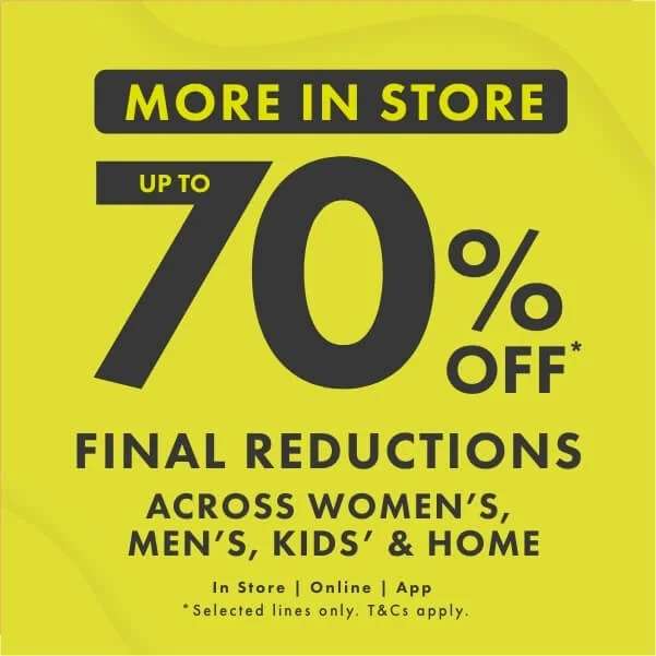 Up To 70% Off Final Reductions Sale + £3.99 Delivery (Free on £50+ Spend) @ Matalan