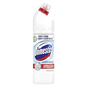 4 x Domestos White & Sparkle Thick Bleach 750ml (£3.66/£3.24 with max S&S + 20% off 1st S&S)