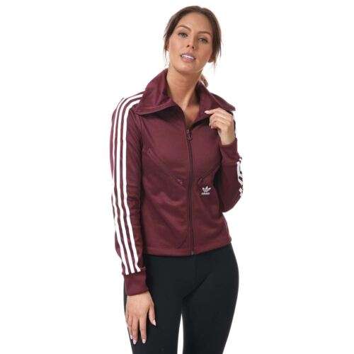 Women's adidas Originals Adicolor Classics Full Zip Track Top Jacket in Burgundy - Sold by g.t.l outlet