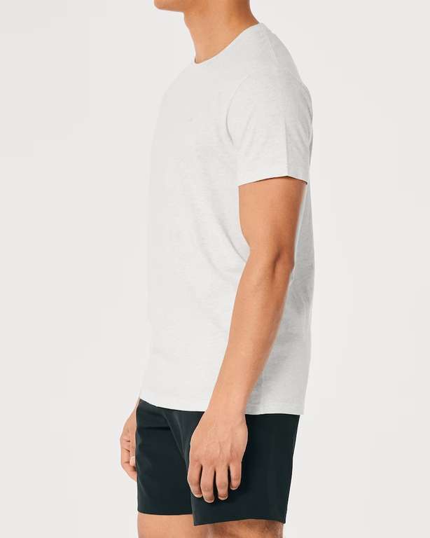 Hollister Mens 100% Cotton Logo Icon Crew T-Shirt (Tall Fit / Sizes XS-XXL) - Member Price / Free C&C