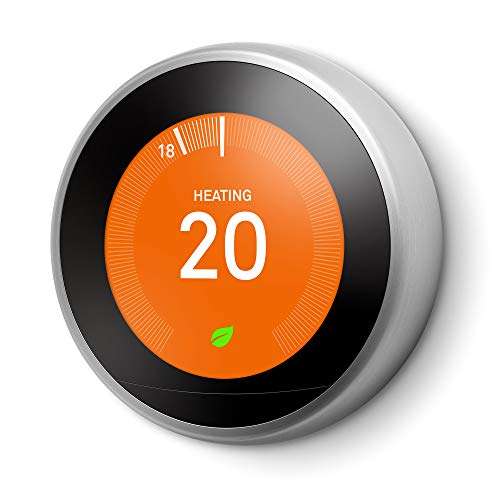 Google Nest Learning Thermostat 3rd Generation, Stainless Steel £158.99 or Black £159 - Smart Thermostat delivered @ Amazon