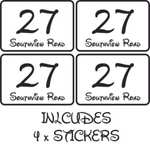 Pack of 4 Personalised Wheelie Bin Stickers (Various options/A6) @ ksmartsign