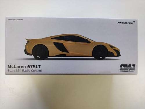 CMJ RC Cars McLaren 675LT Officially Licensed Remote Control Car 1:24 Scale Working Lights 2.4Ghz Gold