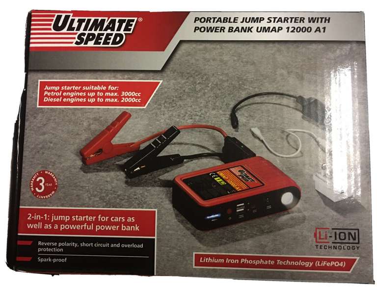 Ultimate Speed Portable Jump Starter with Power Bank £20 instore at Lidl Preston (Strand Road)