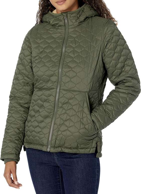 Amazon Essentials Women's Lightweight Water-Resistant Sherpa Lined Hooded Puffer, Size Small - £12.72 at Amazon