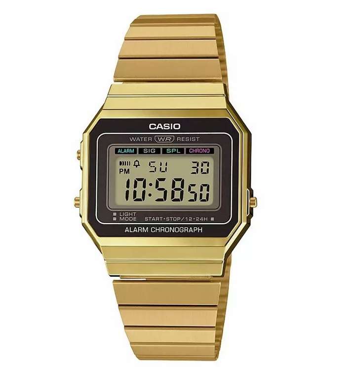 Casio Retro Gold digital watch for £32.45 free collection at Argos