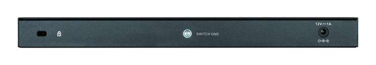 D-Link DGS-1016S 16-Port Gigabit Unmanaged Switch, Fanless, Low Profile, Metal Housing, Desktop/Wall Mount, Plug-and-Play