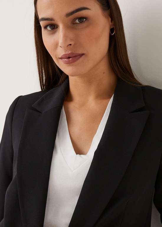 Et Vous Black Ruched Sleeve Blazer for £21.75 Free Collection @ Matalan