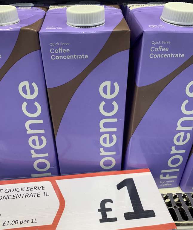 Florence coffee concentrate, 1 litre, In Warrington
