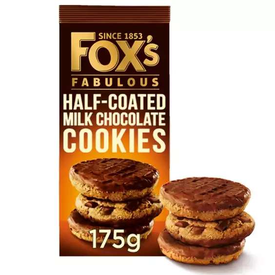 Fox's Biscuits Half Coated Milk Chocolate Cookies