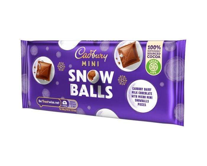 Cadbury Mini Snow Balls (110g bar) 79p @ Heron (Grimsby)