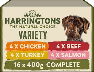 Harringtons Wet Dog Food Mixed Variety Multipack 16x400g £20.23 / £13.15 with first sub & save order + 30% voucher @ Amazon