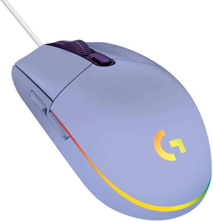 Logitech G203 Lightsync Wired Mouse Lilac - £15 free Click & Collect @ Smyths
