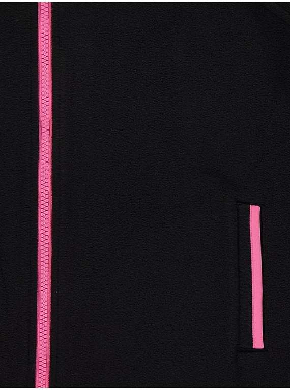Girls Black Zip Up Fleece (Ages 4 - 13 Years) Prices From £4 + Free Click & Collect