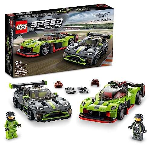LEGO 76910 Speed Champions Aston Martin Valkyrie AMR Pro & Vantage GT3, 2 Race Car