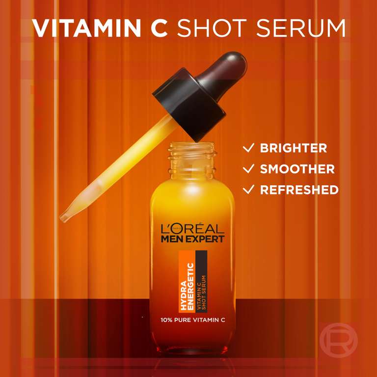 L'Oréal Men Expert Hydra Energetic 10% Pure Vitamin C Shot Serum 30ml (£8.08 S&S)