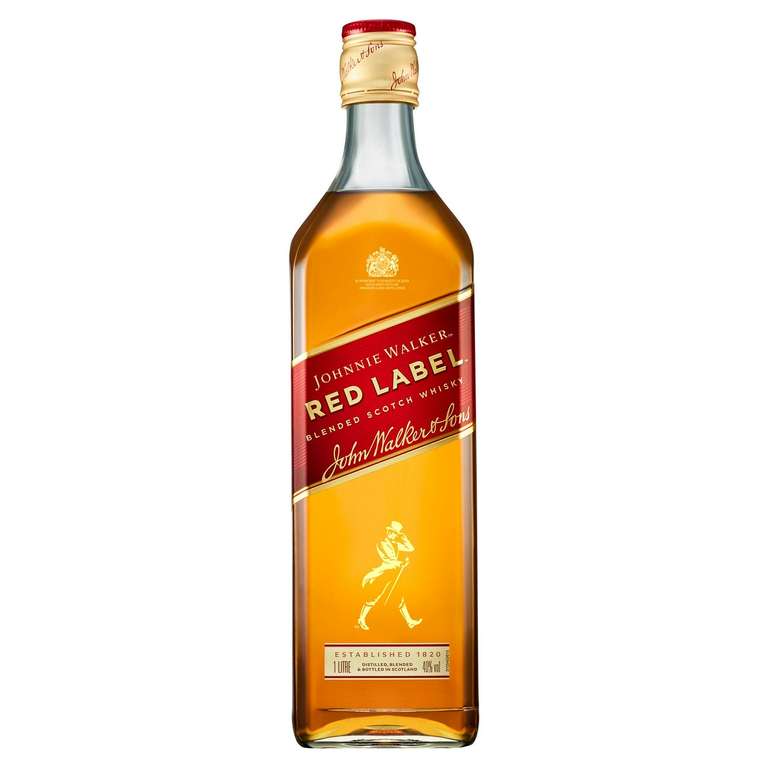 Johnnie Walker Red Label Blended Scotch Whisky 1L (Nectar Price)
