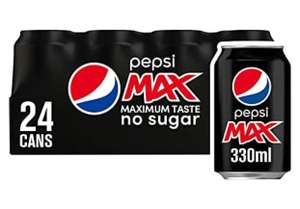 Pepsi Max No Sugar Cans, 24x330ml £7.50 @ Amazon
