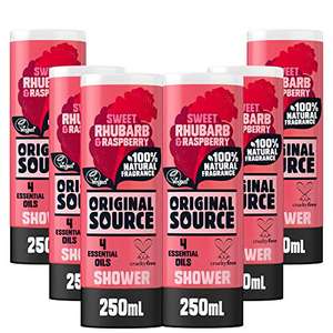 Original Source Rhubarb & Raspberry Shower Gel - Pack of 6x250ml (£5.70 / £5.10 on S&S) + 5% off 1st S&S