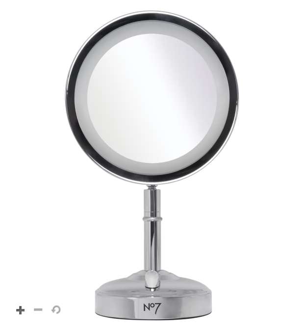 No7 Rose Gold / Silver Illuminated Makeup Mirror - Exclusive to Boots + Free C&C on £15 Spend (otherwise £1.50)