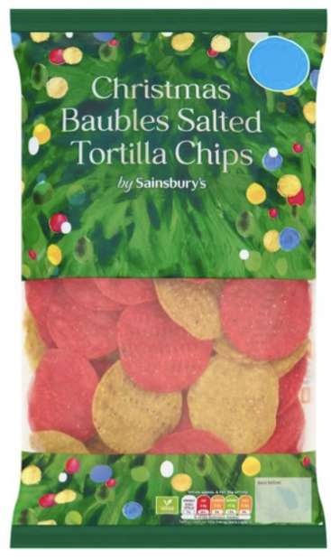 Christmas Baubles Tortilla Chips 45p at Sainsbury's (Dog Kennel Hill, London)