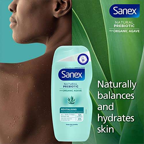 Sanex Organic Agave Revitalising Shower Gel 6 x 225ml With Voucher (£8.10/£7.65 on S&S) + 10% off 1st S&S