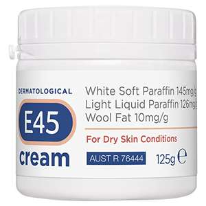 E45 Cream 125 g – Moisturiser for Dry Skin and Sensitive Skin - W/Voucher £2.32/£1.99 S&S