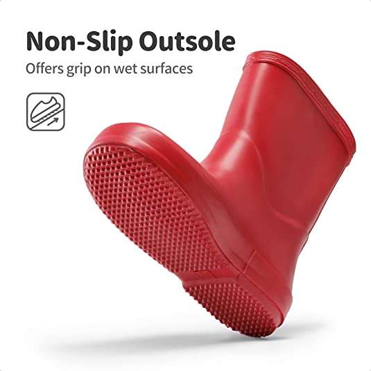 Kids' Waterproof, Non Slip Rain Boots - 5 colour options £8.99 @ dreampairsEU / Amazon