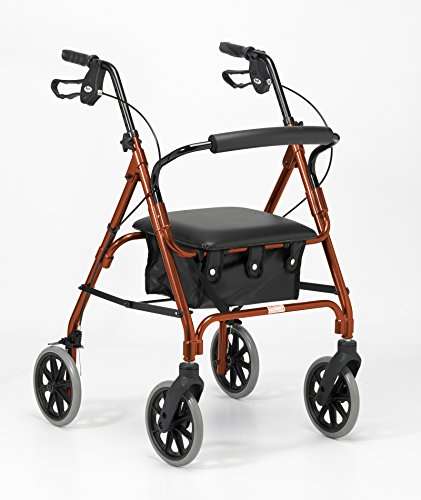 Days Lightweight Folding Four Wheel Rollator, Mobility Walker with Padded Seat, Lockable Brakes and Carry Bag £45.95 @ Amazon