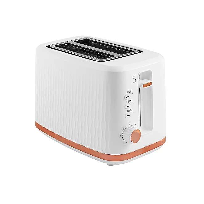 White & Rose Gold Textured 2-Slice Toaster & 2 Year Guarantee - £16 + Free Click & Collect @ George / Asda